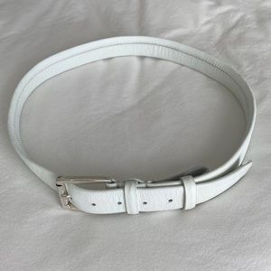 White Leather Belt by Will Leather Goods 36